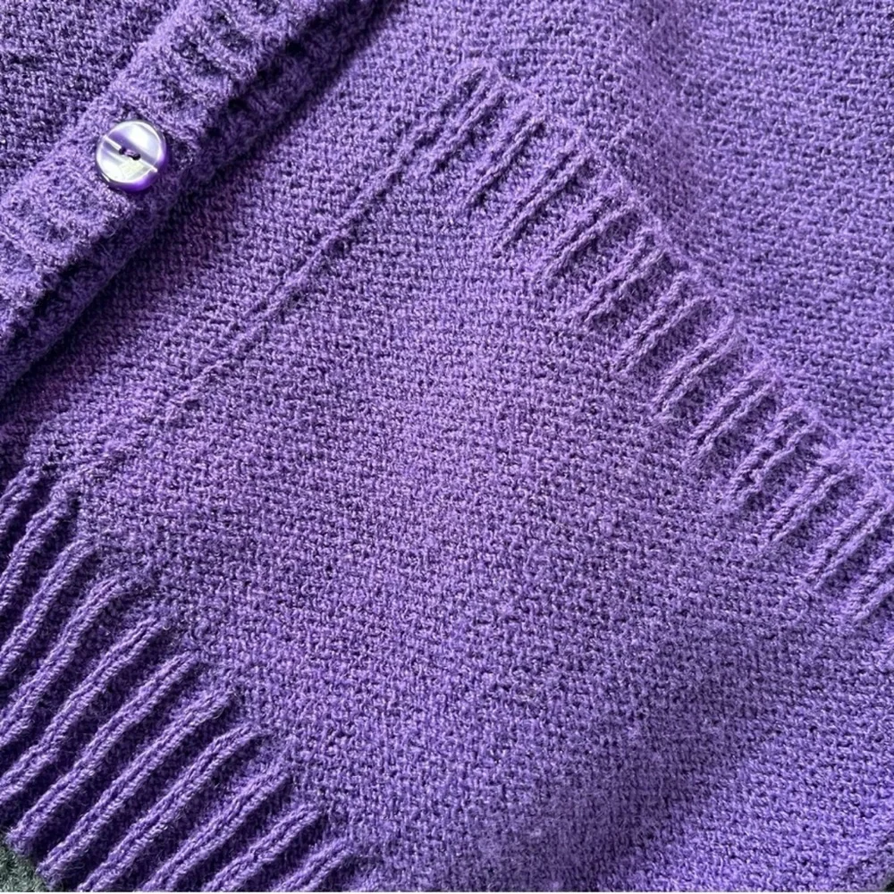 Vintage Handknitted Cardigan & Hat Set · Lilac Quiet Luxury Heirloom - Picture 6 of 16